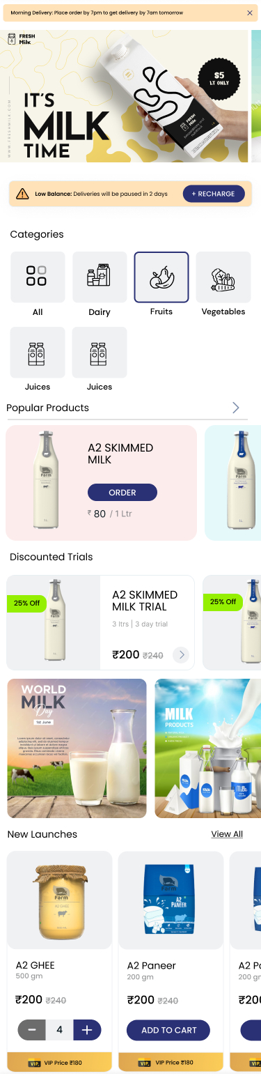 MilkMaster Customer App
